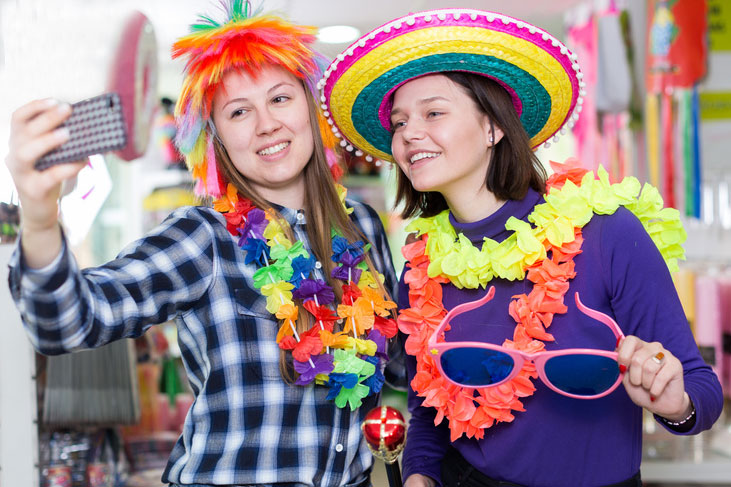 Karneval, Fastnacht, Fasching und Rosenmontag mit der Selfiewall