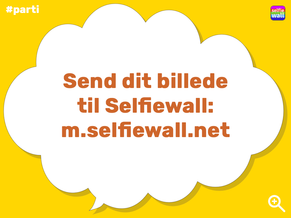 Selfiewall - Beamer skærm, Indføje tekst i taleboble