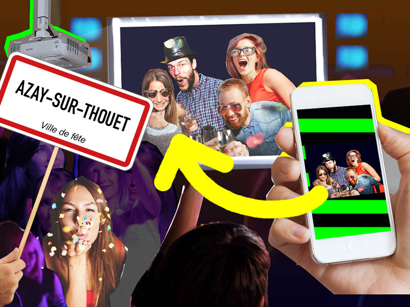 Le plaisir de la photo lors de ta fête – Commande le Selfiewall pour ta fête à Azay-sur-Thouet au lieu d'un photomaton (photo booth).