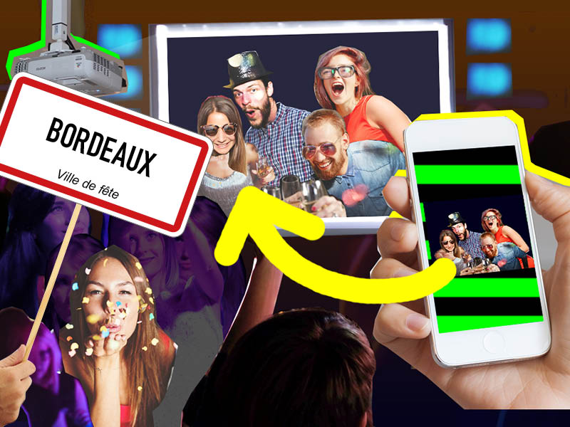 Le plaisir de la photo lors de ta fête – Commande le Selfiewall pour ta fête à Bordeaux au lieu d'un photomaton (photo booth).