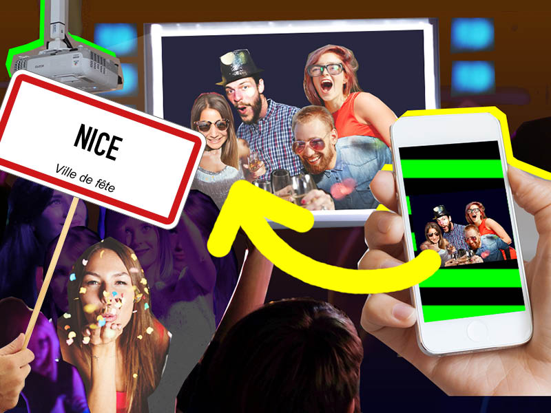 Le plaisir de la photo lors de ta fête – Commande le Selfiewall pour ta fête à Nice au lieu d'un photomaton (photo booth).